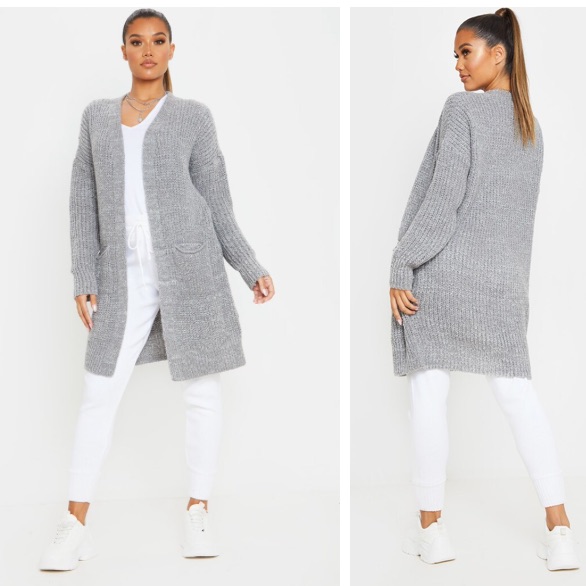 Nwot 21 Main Gray Soft Duster Cardigan Large